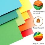 A4 100 Coloured Sheets (10 Sheets each color) Copy Printing/Art and Craft Paper Double Sided ColouredOffice Stationery Children's Day Gift