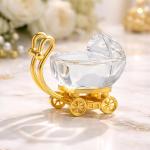 Gold-Plated Crystal Stroller Figurine with Luxury Presentation Box | Baby Shower Gifts for Mom to Be | New Mom Gifts & Maternity Keepsake for Pregnant Women | A Perfect Baby Shower Gift