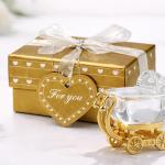 Gold-Plated Crystal Stroller Figurine with Luxury Presentation Box | Baby Shower Gifts for Mom to Be | New Mom Gifts & Maternity Keepsake for Pregnant Women | A Perfect Baby Shower Gift