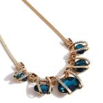 Fashion Latest Stylish Trendy Celebrity Inspired Designer Fancy Crystal Pendant Chain Necklace for Women and Girls