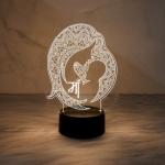 3D Illusion Baby & Mom Night Lamp with Warm White Light & USB Cable | On/Off Touch Button | Gift for Mom | Mom to Be Gift | Home Décor Light