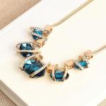 Fashion Latest Stylish Trendy Celebrity Inspired Designer Fancy Crystal Pendant Chain Necklace for Women and Girls