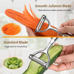 1/2Pcs Stainless Steel Handheld Vegetable Peeler with Non-Slip Handle Heavy Duty Multifunctional Kitchen Utensils