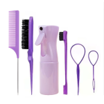 Set Hair Brush Set Hairdressing Spray Bottle Hair Braiding Loop Rat Tail Comb Teasing Hair Brsuh Edge Control Brush