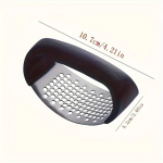 Stainless Steel Garlic Press 10cm, Heavy Duty Mincer for Garlic Ginger, Easy Clean Kitchen Gadget