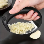 Stainless Steel Garlic Press 10cm, Heavy Duty Mincer for Garlic Ginger, Easy Clean Kitchen Gadget